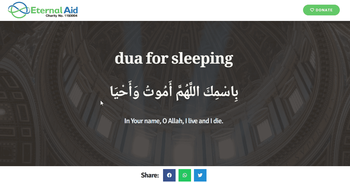 Dua For Sleeping